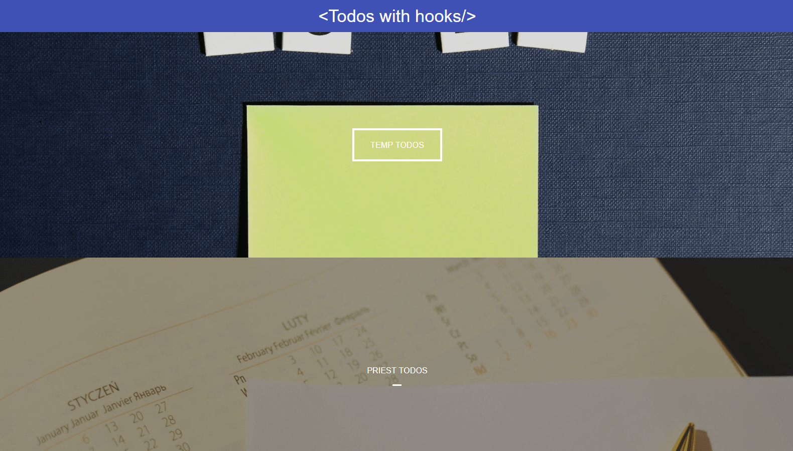 <Todos with hooks />